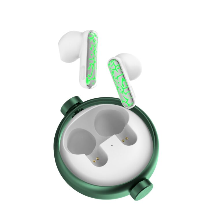 Rotating TWS Bluetooth Earbuds with LED Light and In-Ear Design