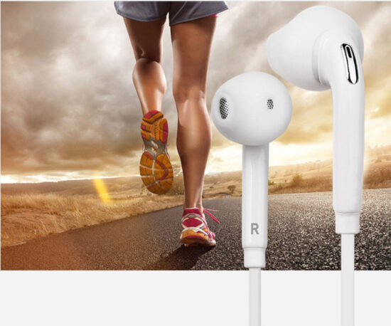 S6 S7 In-Ear Wired Earphones with Mic and Flat TPE Cable – Deep Bass, Line Control


