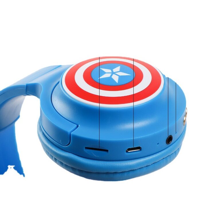 Marvel-Themed Bluetooth Gaming Headphones with Hulk, Spider-Man, Iron Man Design