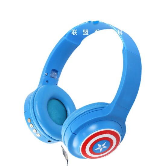 Marvel-Themed Bluetooth Gaming Headphones with Hulk, Spider-Man, Iron Man Design