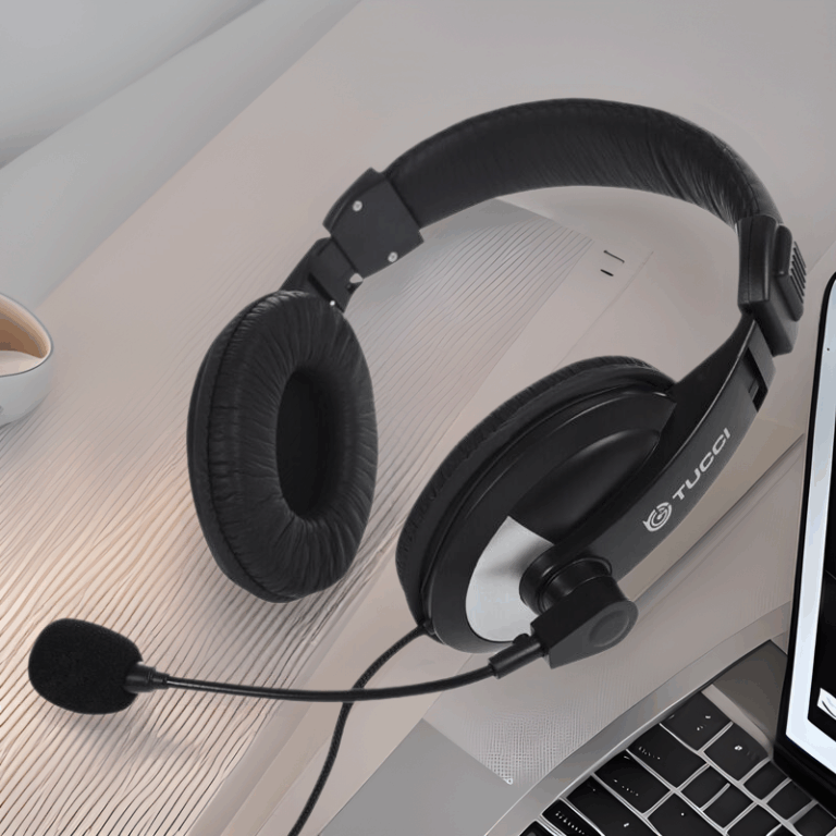 TC750 Wired Over-Ear PC Headphones with Microphone for Music, Gaming, and Laptop Use