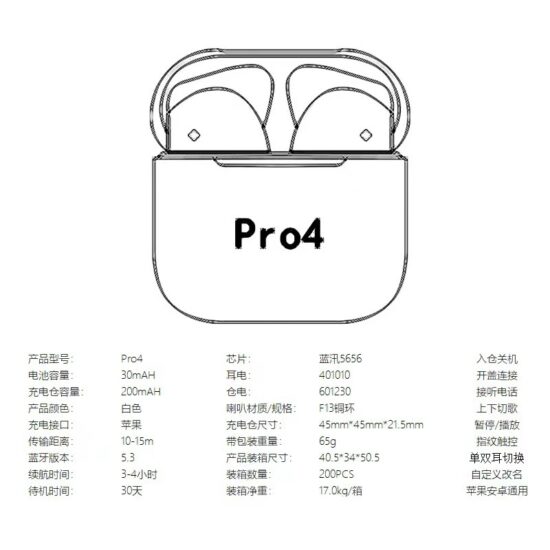 TWS Wireless Bluetooth Earbuds 2nd to Pro2 Generation – Long Battery Life, Cross-Border Ready