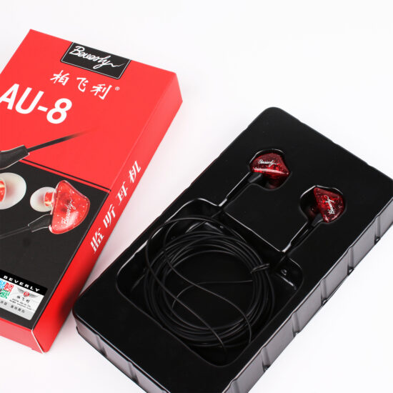 AU-8 Wired In-Ear Monitoring Headphones with 3m Cable – For Streamers and PC Use, No Mic