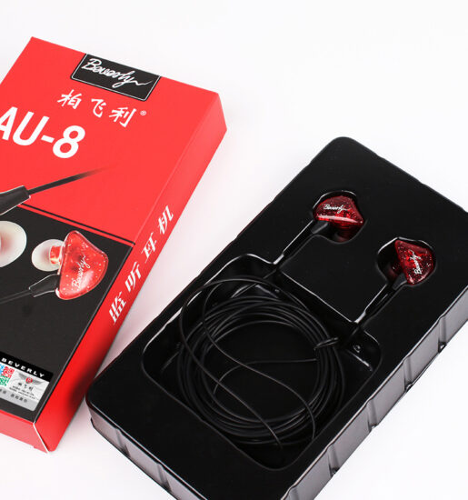 AU-8 Wired In-Ear Monitoring Headphones with 3m Cable – For Streamers and PC Use, No Mic