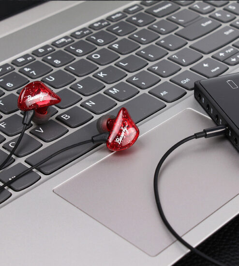 AU-8 Wired In-Ear Monitoring Headphones with 3m Cable – For Streamers and PC Use, No Mic