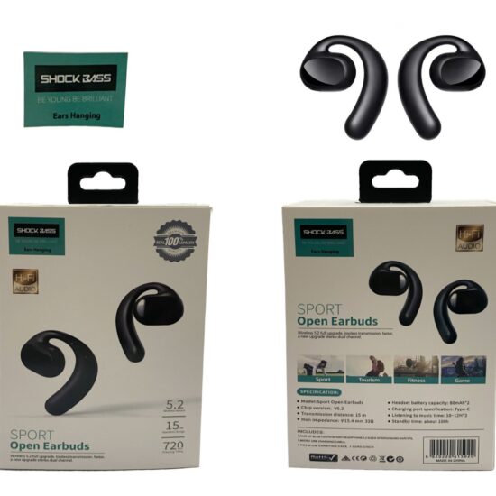 U2 Bluetooth Earphones with Dual Ear Hooks and Long Battery Life