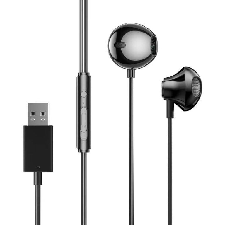USB Wired Gaming Earbuds for PC with Microphone – In-Ear Headset for Esports and Online Games