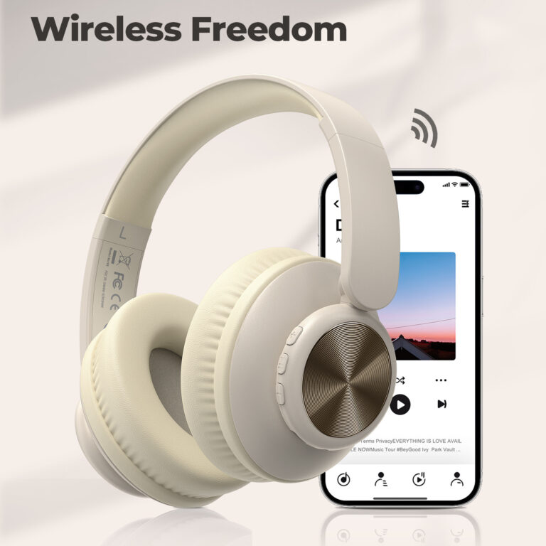 V8 Foldable Wireless Bluetooth Headphones with Large Battery and TF Card Support
