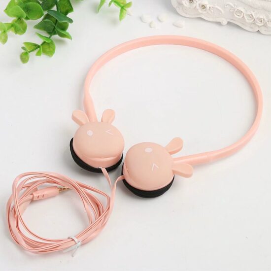 Yinbaoli KN-320 Cute Bunny Wired Headphones with Mic and In-line Controls