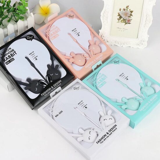 Yinbaoli KN-320 Cute Bunny Wired Headphones with Mic and In-line Controls
