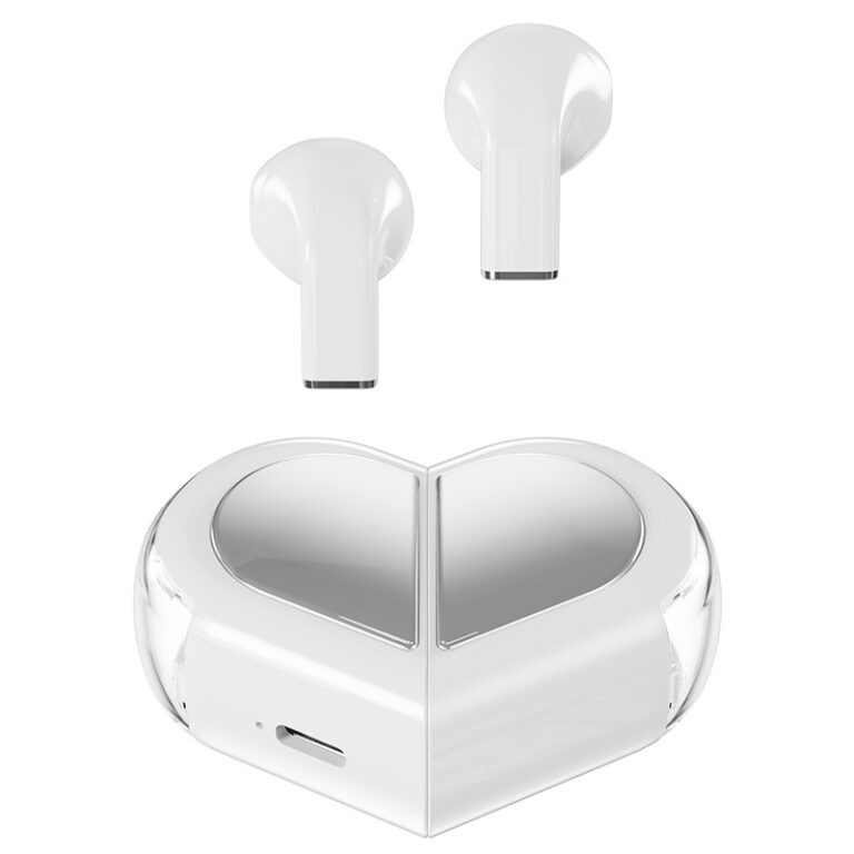 K520 Heart-Shaped TWS Wireless Bluetooth Earbuds with Compact Case