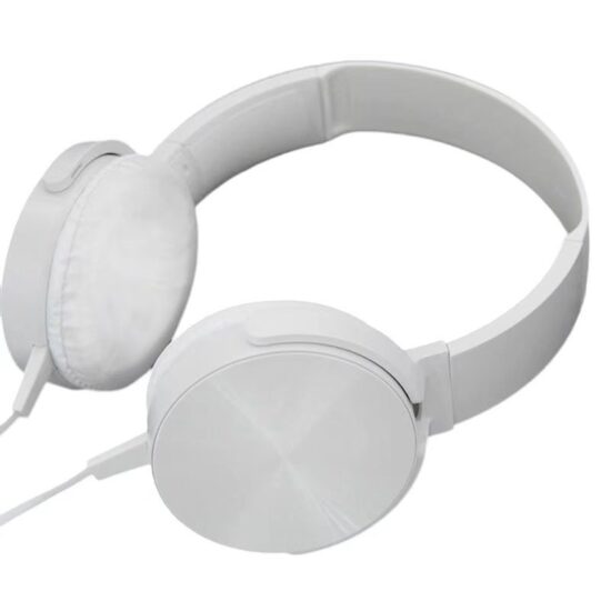 Stylish 3.5mm wired over-ear headphones compatible with all mobile phones
