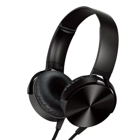 Stylish 3.5mm wired over-ear headphones compatible with all mobile phones